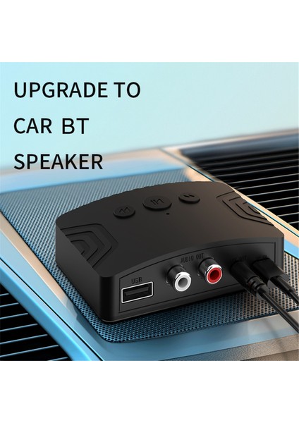 Bluetooth 5.3 Ses Alıcı Verici 3.5mm Aux Rca USB Stereo Müzik Kablosuz Ses Adaptörü Pc Otomobil Hoparlörü (Yurt Dışından) fırsatları