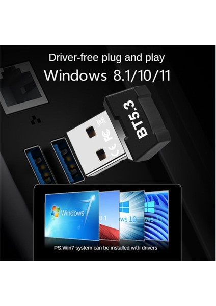 Rtl5.3 Bluetooth Adaptörü Sürücüsiz Bilgisayar USB Kablosuz Bluetooth Alıcı Verici Bluetooth Ses Kulaklığı (Yurt Dışından) modelleri