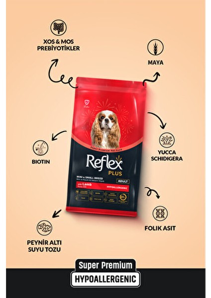 8 kg Kuzu Etli ve Pirinçli Yetişkin Köpek Maması Küçük Irk İçin Süper Premium fırsatları