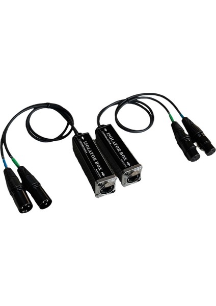 1paır Xlr Ağ Kablosu Genişletici Erkek/kadın 300M 4 Kanal Ağ Sinyali Genişletici (Yurt Dışından)