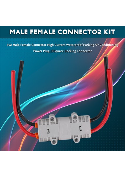 50A Erkek Kadın Konnektörü Yüksek Akım Su Geçirmez Park Klima Güç Fişi 10 Kare Yerleştirme Konnektörü (Yurt Dışından) fırsatları