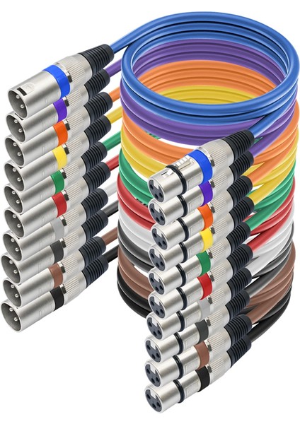 10 Paket 3ft 3pin Xlr Erkek - Kadın Xlr Mikrofon Kablosu Mikrofon Mikser Için Dengeli Xlr Kablosu, Kayıt Stüdyosu (Yurt Dışından) fiyatları
