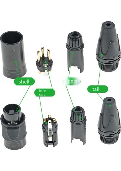 3-Yolu Su Geçirmez Xlr Mikrofon Ses Fişi Xlr Dengeli Kafa Kadın Iplik Kabuğu, A (Yurt Dışından) modelleri
