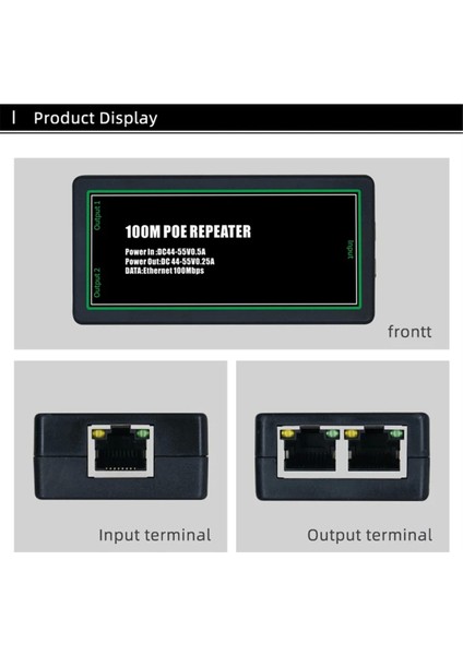 Poe Extender 2 Port 1000MBPS Ieee 802.3AF Standart GIGA100 Metre ile Tekrarlayıcı Poe Nvr Ip Kamera Için Genişletin (Yurt Dışından) modelleri