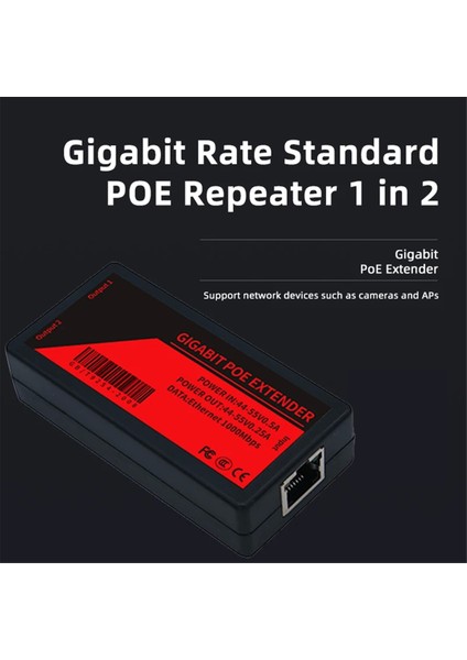 Poe Extender 2 Port 1000MBPS Ieee 802.3AF Standart GIGA100 Metre ile Tekrarlayıcı Poe Nvr Ip Kamera Için Genişletin (Yurt Dışından) fırsatları