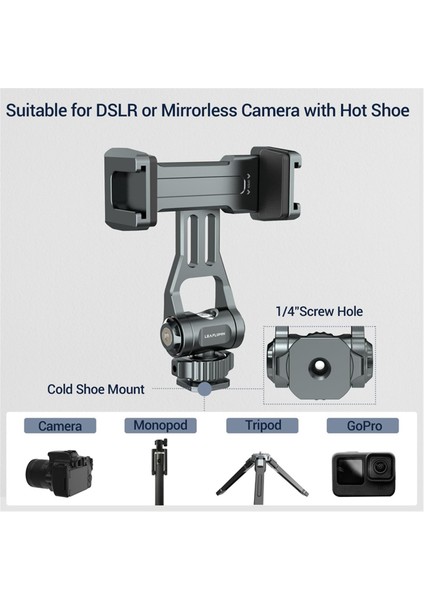 Kamera Sıcak Ayakkabı Telefon Tutucu Monitörü Tripod Adaptör Iphone Samsung Dslr Kamera Mikrofonu Için Çift Soğuk Ayakkabı ile (Yurt Dışından) fırsatları