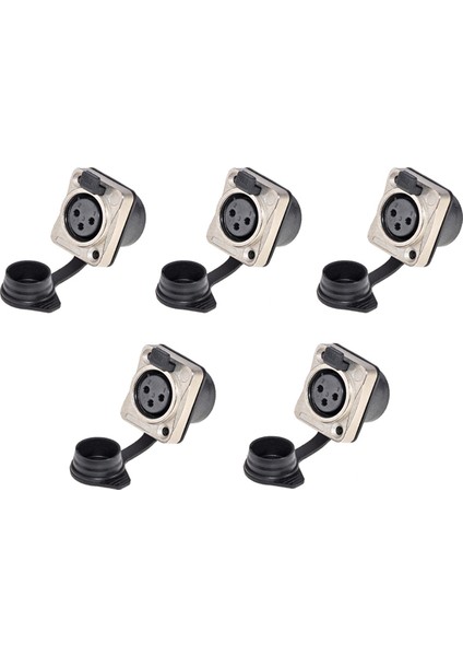 3 Kutuplu 3 Kutuplu Su Geçirmez Erkek ve Dişi Mikrofon Ses Fişi Xlr Dengeli Dişli Xlr Kafa Tutucusu, A (Yurt Dışından)