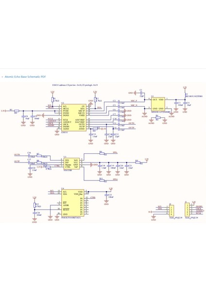 Mikrofon ve Speaker Ses Tanıma Tabanı ile Atomik Yankı Tabanı ES8311 Ses Kod Çözme Mems Mikrofon (Yurt Dışından) modelleri