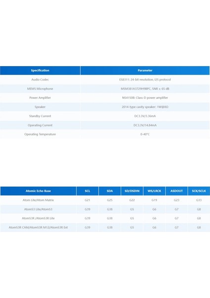 Mikrofon ve Speaker Ses Tanıma Tabanı ile Atomik Yankı Tabanı ES8311 Ses Kod Çözme Mems Mikrofon (Yurt Dışından) fırsatları