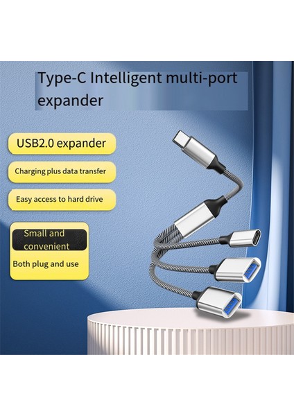 USB Ayrıştırıcı Kablo Veri Gücü Bölünmüş Adaptörü USB C Otg Kablo Telefon Adaptörü, Telefon Dizüstü Bilgisayar Tableti (Yurt Dışından) fiyatları