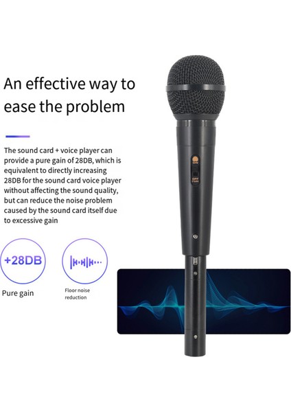 Dinamik Mikrofon Amplifikatör Preampifikatörü 28DB Kazanç Tüm Yönlü Toplama ile Kazanç Tek Kanallı Aktivatör Mavisi (Yurt Dışından) fırsatları