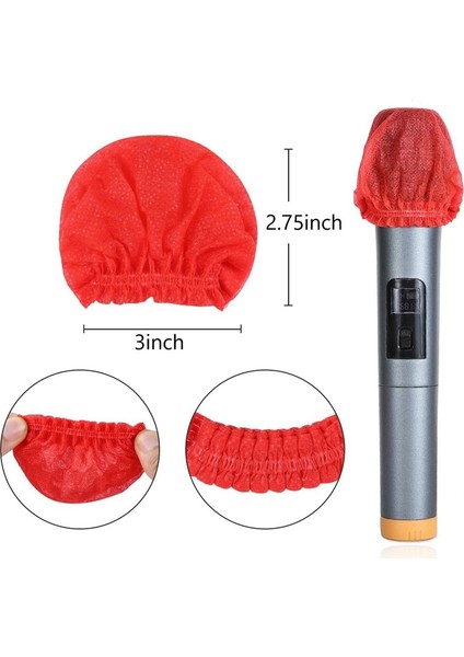 120PCS Tek Kullanımlık Mikrofon Kapağı Dokuma Olmayan Mikrofon Kapak Toz Kapağı Mikrofon Kapak Black (Yurt Dışından) fırsatları