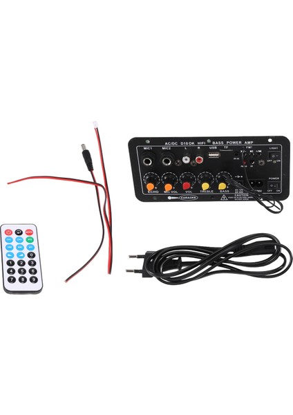 Dijital Bluetooth Stereo Amplifikatör Kartı Subwoofer Çift Mikrofon Karaoke Amplifikatörler 8-12 Inç Hoparlör Ab Fişi (Yurt Dışından) modelleri
