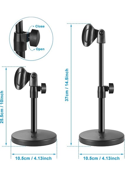 Masaüstü Mikrofon Tutucu, Mikrofon Klipsli, Cep Telefonu Tutucusu, 5/8inç Erkek - 3/8inç Kadın Metal Adaptör (Yurt Dışından) fiyatları