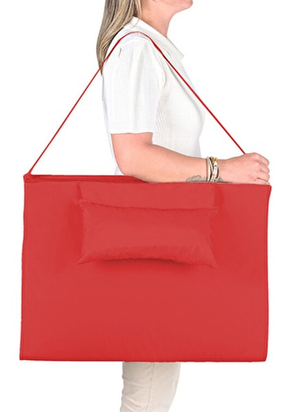 bysay Taşınabilir Katlanır Çanta Yastıklı Şezlong Minderi Kırmızı Renkli Konforlu Oturma Minderi indirimleri