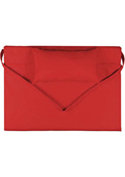 bysay Taşınabilir Katlanır Çanta Yastıklı Şezlong Minderi Kırmızı Renkli Konforlu Oturma Minderi
