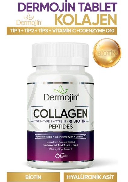 Hidrolize Ve Biotin İçeren %100 Saf Tablet Kolajen