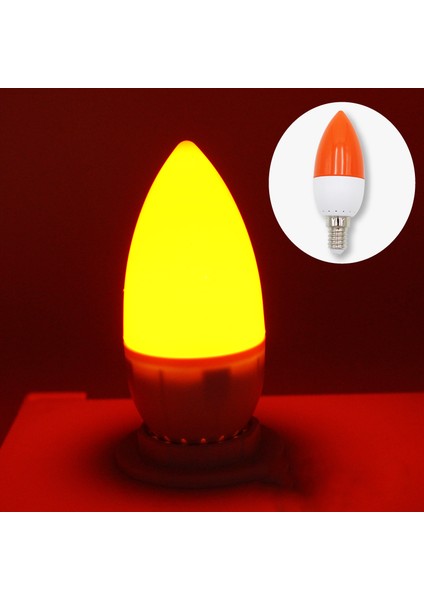 E14 LED Renk Mum Ucu Ampul Renkli Mum Işığı Kırmızı (Yurt Dışından) fiyatları