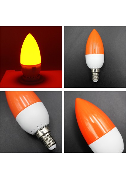 E14 LED Renk Mum Ucu Ampul Renkli Mum Işığı Kırmızı (Yurt Dışından) modelleri