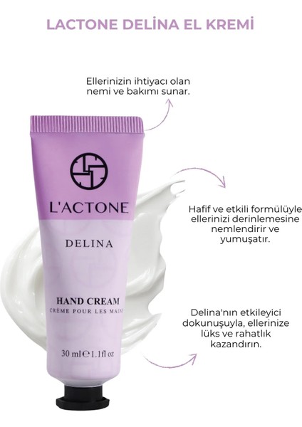 Delina Hand Cream 30 ml / El Kremi - 1 Adet Oje Hediyeli fiyatları