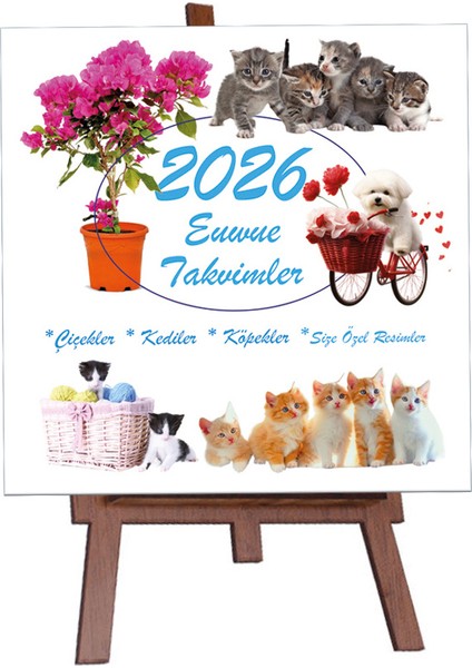 2026 Yılı Şövaleli Özel Resimli Takvimler fiyatları