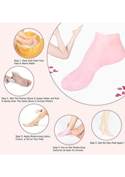 Silikon Nemlendirici Spa Jeli Topuk Çorap 1 Çift Ayak Bakımı Çorap Yumuşak Cilt Koruma indirimleri