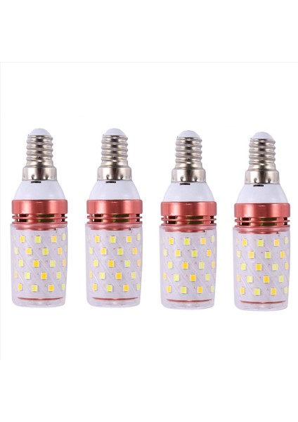 4x 3 Renk Sıcaklıkları Entegre Smd LED Mısır Lambası E14 AC85V - 265V Sıcak Beyaz Yüksek Işık 12W (Yurt Dışından)