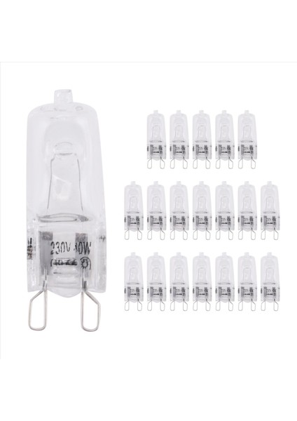 20PCS G9 Halojen Ampuller 40W Clear Halojen Lambalar Dökülebilir Avizeler Için Sıcak Beyaz 2800K Kolye Peyzaj Işıkları (Yurt Dışından)