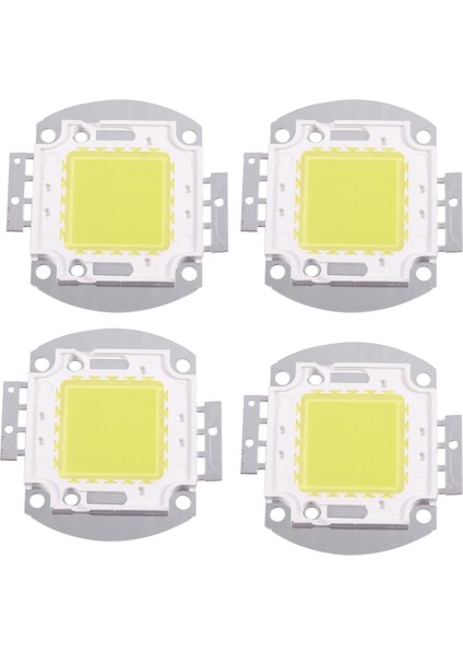 4x LED Çip 100W 7500LM Beyaz Ampul Lamba Spot Işığı Yüksek Güç Entegre Dıy (Yurt Dışından)