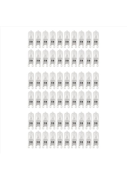 60PCS G9 Halojen Ampuller 25W Clear Halojen Lambalar Dökülebilir Avizeler Için Sıcak Beyaz 2800K Kolye Peyzaj Işıkları (Yurt Dışından)