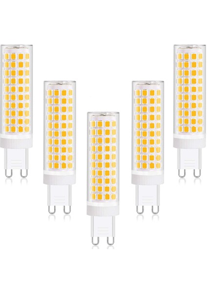 12W G9 LED Ampul Sıcak Beyaz 3000K Halojen 100W Ampul 360 ° Geniş Işın Açısı Dimlenemez 1100 Lümen 5 Adet (Yurt Dışından)