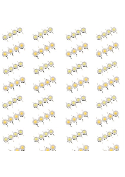 500 Adet Yüksek Güç 2 Pin 3W Sıcak Beyaz LED Boncuk Yayıncıları 100-110LM (Yurt Dışından)