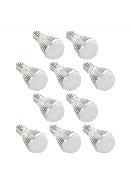 10X E27 5W 12V Yüksek Güçlü Beyaz Ampul (Yurt Dışından)