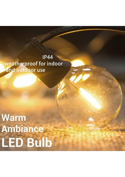 G40 LED Yedek Ampuller E12 Vidalı Taban Açık Telli Işıklar Sıcak Beyaz 30 Paketi Için (Yurt Dışından) fırsatları