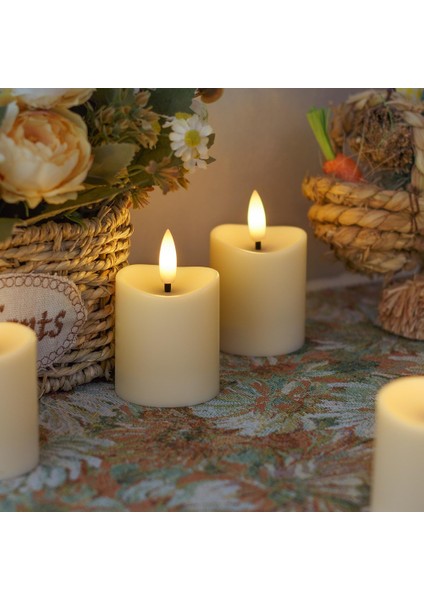 LED Mumlar Titreşim Alevsiz Mumlar Şarj Edilebilir Mum Uzaktan Kumanda ile Gerçek Balmumu Mumları Sütlü Beyaz (Yurt Dışından) fiyatları