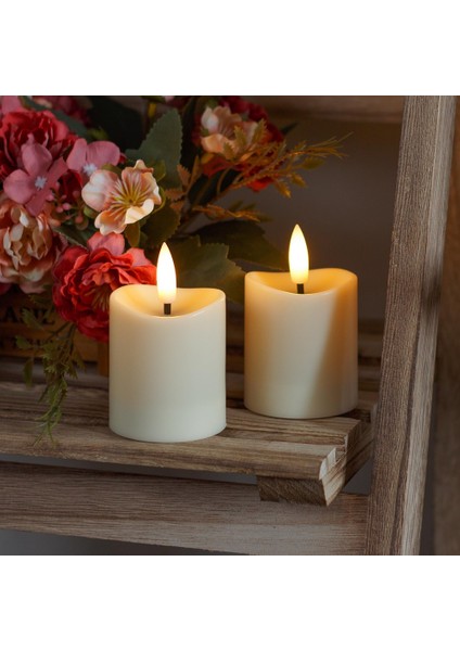 LED Mumlar Titreşim Alevsiz Mumlar Şarj Edilebilir Mum Uzaktan Kumanda ile Gerçek Balmumu Mumları Sütlü Beyaz (Yurt Dışından) indirimleri