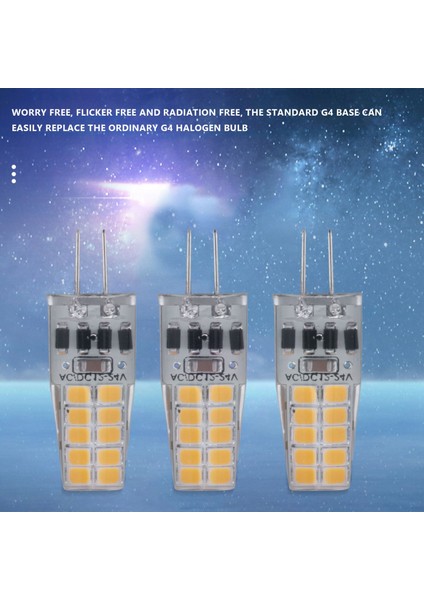 10PCS G4 LED Ampul AC/DC12V-24V 3W LED G4 Işık 20LED 360 Işın Açısı Işık 2835SMD 30W Halojen Lambası Sıcak Beyaz (Yurt Dışından) fiyatları