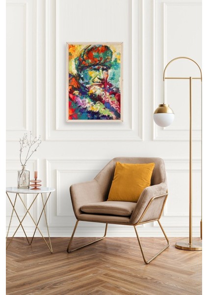 Atatürk Ahşap Çerçeveli Tablo 50 x 70 fiyatları