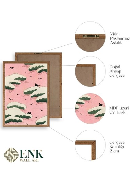 Bitjutsi Sekai Ahşap Çerçeveli Tablo 30 x 42 fırsatları