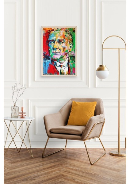 Atatürk Ahşap Çerçeveli Tablo 30 x 42 modelleri