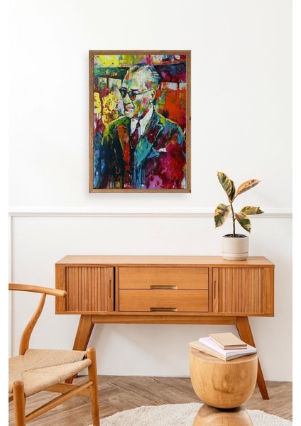 Atatürk Ahşap Çerçeveli Tablo 30 x 42 modelleri
