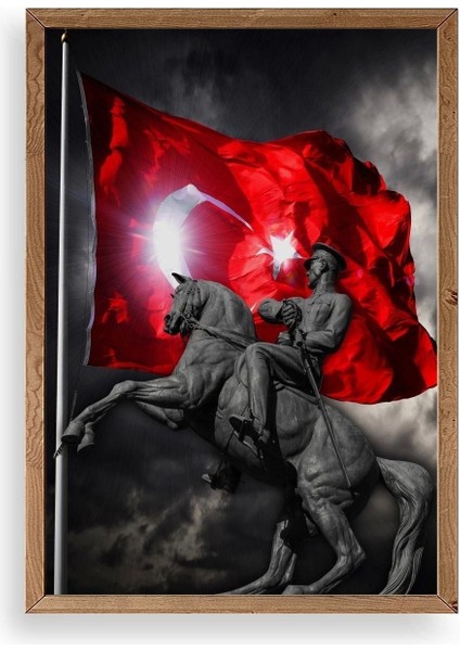 Atatürk Ahşap Çerçeveli Tablo 23 x 30