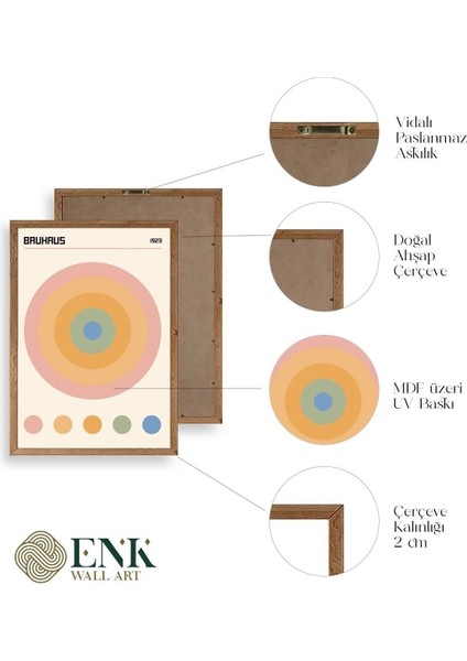 Bauhaus Ahşap Çerçeveli Tablo 30 x 42 fırsatları