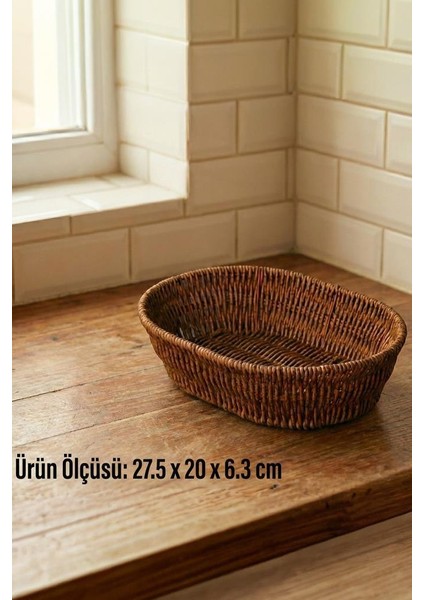 Rattan Piknik Hasır Ekmek Sepeti Meyve Sebze Sepeti Plastik Örme modelleri