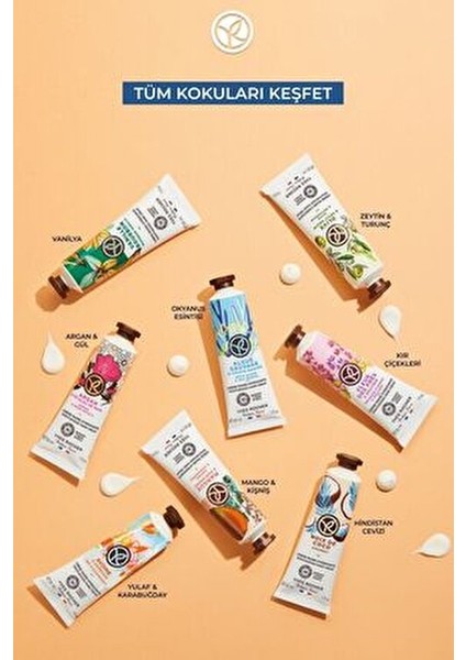 30ml Nemlendirici El Kremi Okyanus Esintisi ile Hızla Emilim Sağlayan Karite Yağı