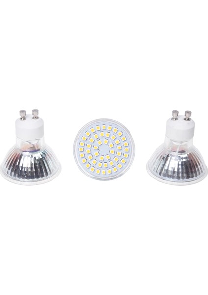 3x 3W GU10 48 LED Smd Spot Lamba Ampul Sıcak Beyaz Ampul (Yurt Dışından)