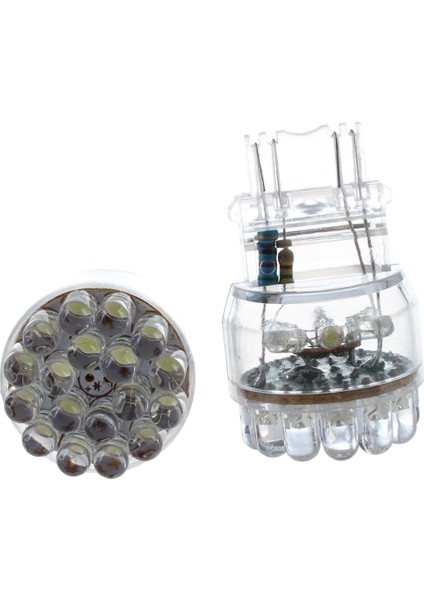2x T25 3157 3057 W21/5W Beyaz Araba 24 Smd LED Durdurma Kuyruk Fren Ampul Lambası 12V (Yurt Dışından)
