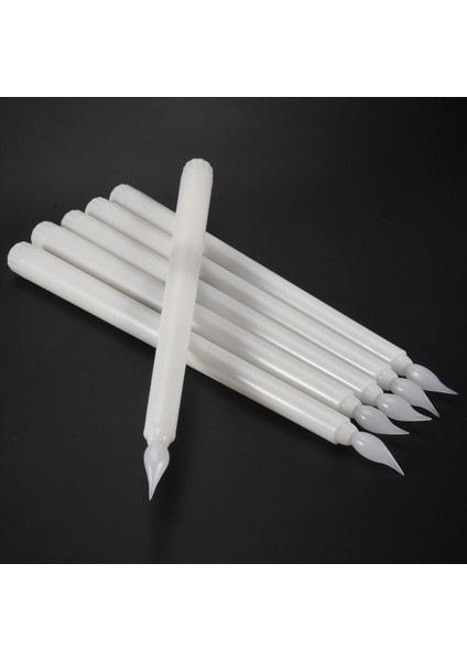 6pcs 10 Anahtarlı Uzak Zamanlayıcı ile Titreyen Alevsiz Konik Mumlar Pille Çalıştırılan LED Şamdan Pencere Mumları (Yurt Dışından) modelleri