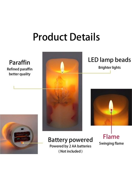 LED Mum Işıkları Akçaağaç Simülasyon Salıncak Şükran Noel Otel Dekorasyonu Mum Işıkları (Yurt Dışından) fiyatları