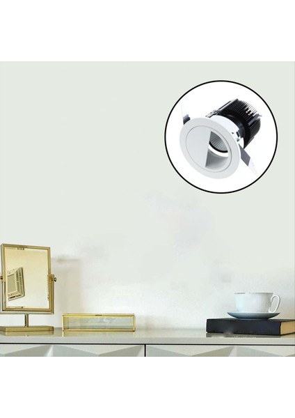 LED Flush Montajlı Tavan Işığı 7W Tavan Anti-Gazle Tavan Gömülü Işıklar Yüksek Geçfim Düz Spist Işığı 6000K (Yurt Dışından) modelleri